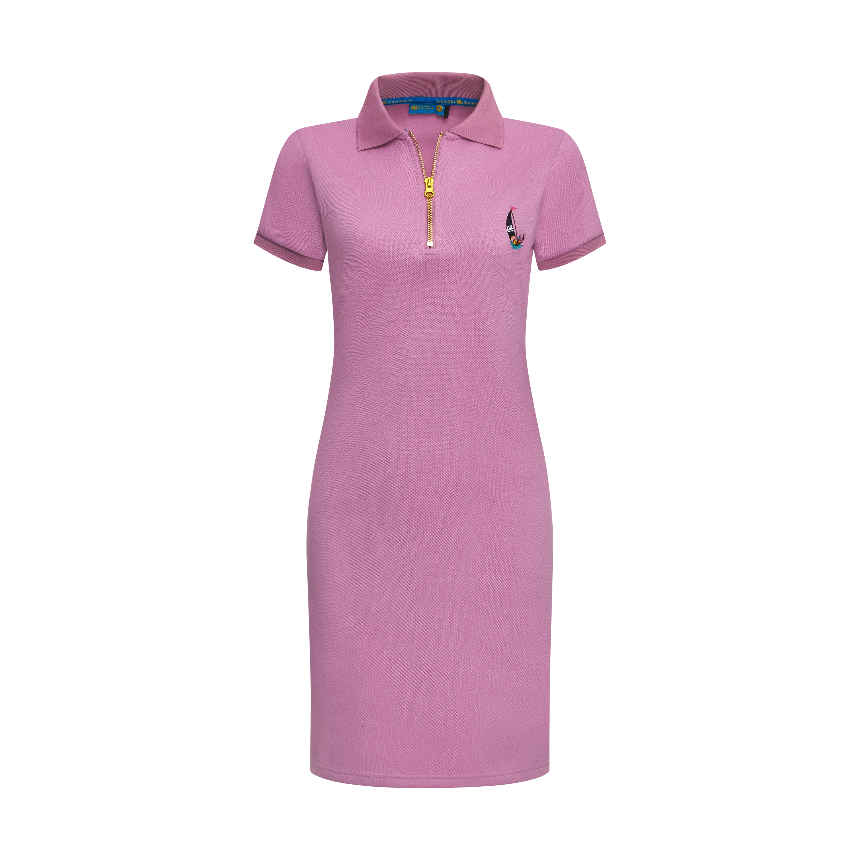 THE TERIDAE POLO DRESS-MAUVE