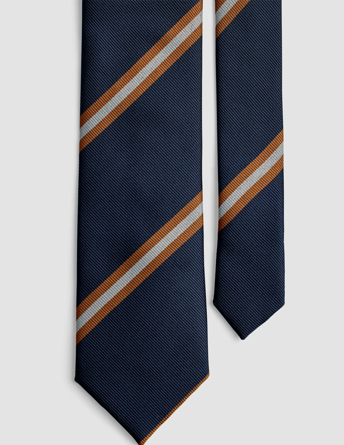 Tie Navy / Orange Stripe