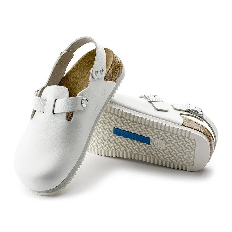 Tokio Clog White Leather Non-Slip Soles - BIRKENSTOCK