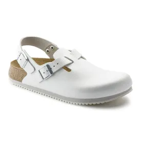 Tokio Clog White Leather Non-Slip Soles - BIRKENSTOCK