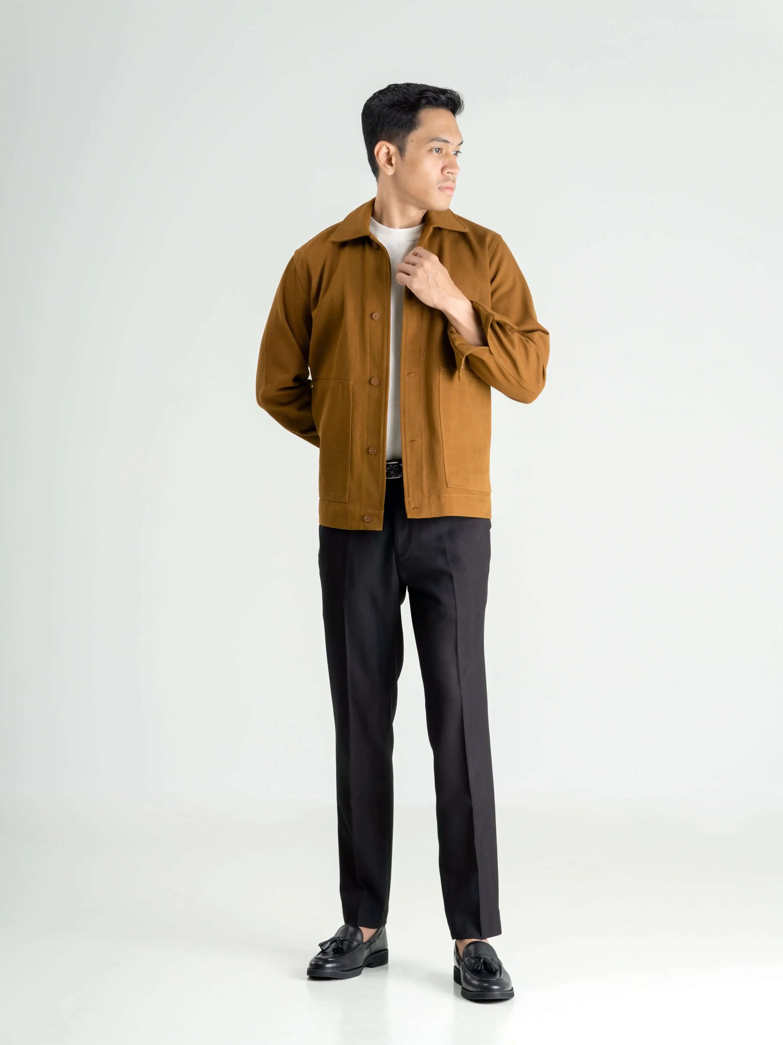 Twill Work Jacket - Coffee