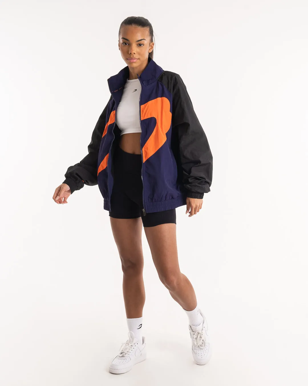 Walker Track Jacket - Black/Navy/Orange