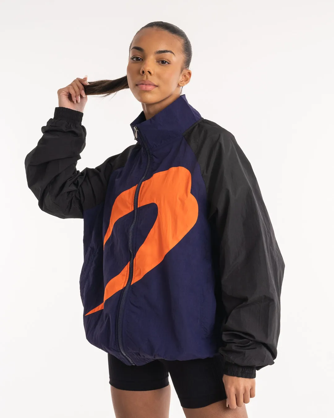 Walker Track Jacket - Black/Navy/Orange