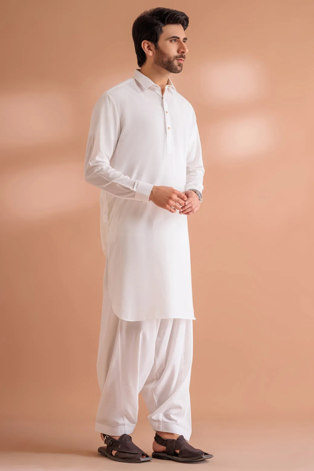 WHITE-BLENDED-SHALWAR SUIT - (GSSS24-003) BIN 59 M10