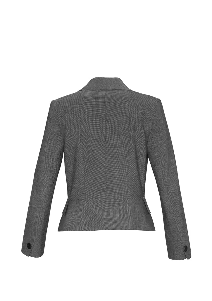 Womens Cropped Textured Grey Jacket